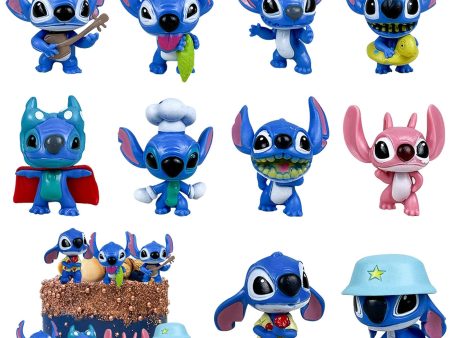 (Faltan 4, Incluye 6 aleatorias) - Pack de Mini Figuras Stit para Decorar Tartas de Cumpleaños Infantiles Embalaje Deteriorado Cheap