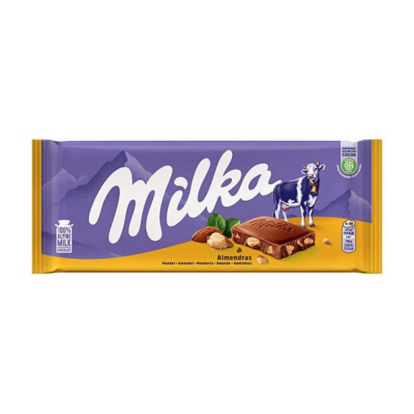 Milka Chocolate con Leche y Almendras Troceadas, 125g Embalaje Deteriorado (Cad: 29 11 2024) Cheap