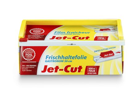 (Falta cortador) Dispensador de Film de Plástico Jet-Cut para Cortar, Hostelería 30cm x 600m, PVC Transparente 2255g Embalaje Deteriorado Online Hot Sale