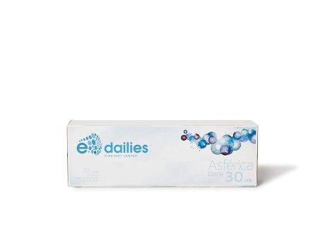 eDailies - Lentes de Contacto Asféricas Diarias de Hidrogel - Dioptría -5.75 - Radio 8,6 mm - Diámetro 14,20 mm - Pack de 30 Unidades Embalaje Deteriorado For Discount