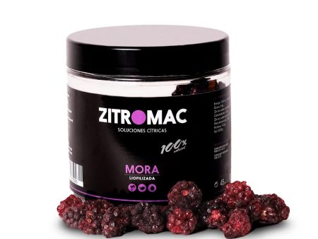 Zitromac Moras liofilizadas 100% naturales. Moras deshidratadas sin azúcar añadido. Fruta deshidratada para cóctel   infusiones   té   repostería  postres. Tarro de 60 gr de moras sin aditivos. Solo moras. Sale