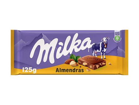 Milka Chocolate con Leche y Almendras Troceadas, 125g Embalaje Deteriorado (Cad: 29 11 2024) Cheap