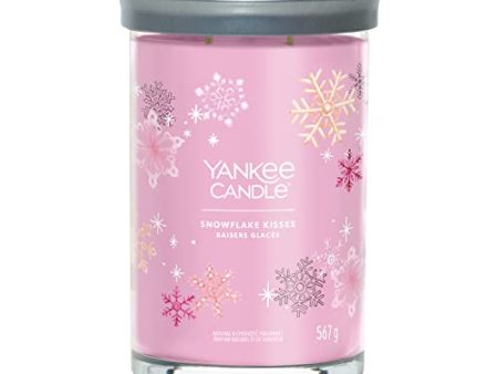 YANKEE CANDLE Vela Perfumada Exclusiva con Mechas Dobles y Mezcla de Cera de Soja, Diseño de Copo de Nieve, 567g Cheap