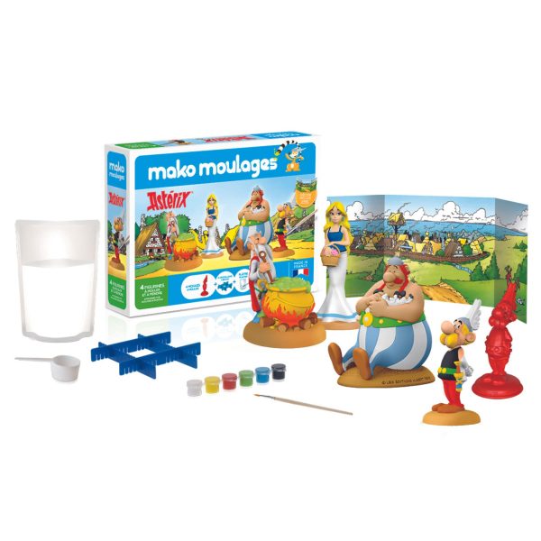 Kit Creativo de Yeso y Pintura Mako Moulages - Astérix y Obélix - 4 Moldes - Hecho en Francia - Para Niños a partir de 5 años Hot on Sale