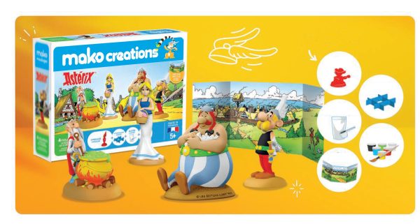 Kit Creativo de Yeso y Pintura Mako Moulages - Astérix y Obélix - 4 Moldes - Hecho en Francia - Para Niños a partir de 5 años Hot on Sale