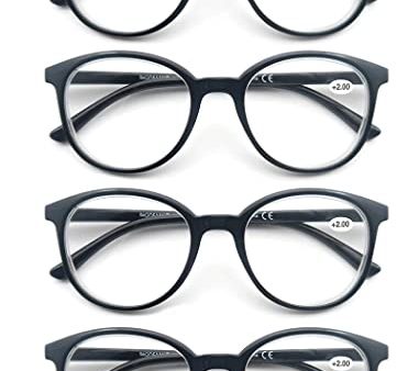 Pack de 4 Gafas de Lectura para Hombres y Mujeres - Ligeras y Cómodas para Vista Cansada Embalaje Deteriorado Online now