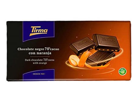 Tirma Chocolate Negro 70% Cacao Con Naranja, 125 Gramos Embalaje Deteriorado (Cad: 30 11 2024) Supply