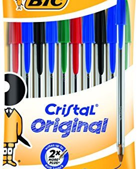 Bic Cristal Original Punta Media Colores Surtidos - Paquete de 10 Bolígrafos Cheap