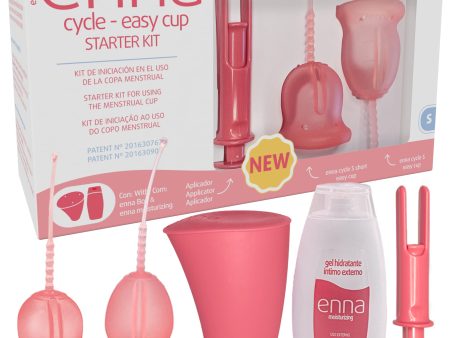 (Falta 1 copa) - Kit de Iniciación Enna Cycle con Copa Menstrual + Aplicador + Caja Esterilizadora + enna Moisturizing Embalaje Deteriorado For Cheap