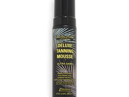 (Falta Tapón) - Revolution Beauty, Deluxe Tanning Mousse, Non Sticky Formula with Hyaluronic Acid, Ultra Dark, 200ml Embalaje Deteriorado Discount