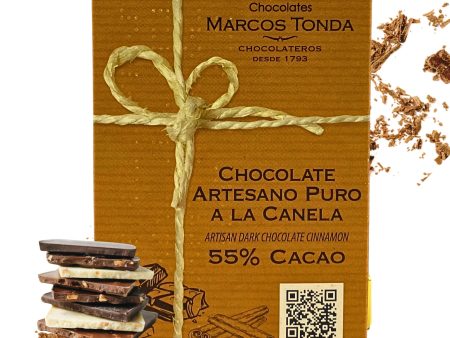 Tableta de Chocolate Puro a la Canela 55% Artesano | Chocolate Puro 100g | Chocolates Originales Para Regalar Embalaje Deteriorado Online Hot Sale