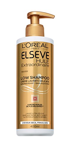 (Sin dosificador) - Champú L Oréal Paris Elsève Low Shampoo Crème Lavante Nutritive para Cabello Seco 400 ml Embalaje Deteriorado Online Sale