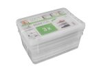 (Falta 1, Incluye 2) - Caja de almacenamiento transparente con tapa y sistema de cierre deslizante, 7 l, Cornelia Embalaje Deteriorado Supply