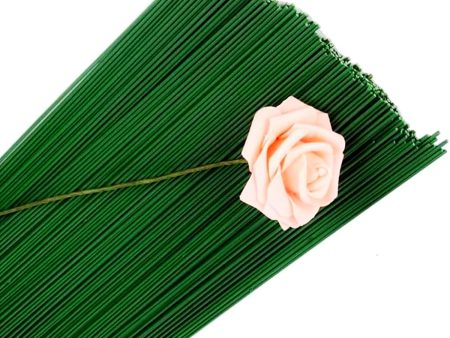 YSTrillion Alambre Floral Wire 100 Piezas Floral Tallos de Flores, Floristas Alambre de Tallo Floral para Arreglos de Flores, Ramo de Manualidades 40CM 22# Embalaje Deteriorado For Discount