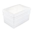 (Falta 1, Incluye 2) - Caja de almacenamiento transparente con tapa y sistema de cierre deslizante, 7 l, Cornelia Embalaje Deteriorado Supply