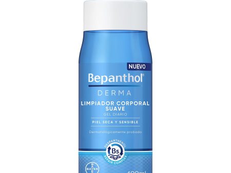 (Sin dosificador) - Gel de Ducha Bepanthol Derma Limpiador Corporal sin Jabón Suave, Piel Seca, Uso Diario, 400 ml Embalaje Deteriorado (Cad: 31 03 2025) Fashion