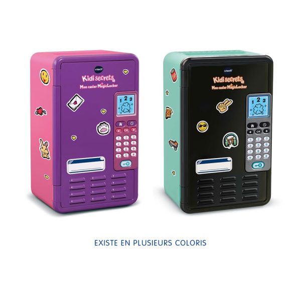 (Idioma Francés) VTech – KidiSecrets, Mi casillero MagicLocker Rosa y púrpura, Caja Fuerte Secreta con código, Caja de Tesoros Personalizable, Juegos, Despertador, para niños de 6 a 12 años Embalaje Deteriorado Online now