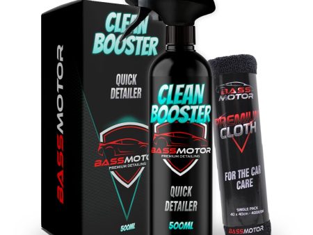 (Falta bayeta) - Limpiador y Abrillantador en Seco para Coche y Moto - Clean Booster 500ml Embalaje Deteriorado For Cheap