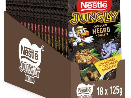 Tableta de Chocolate Negro Nestle Jungly, 18 x 125 g Embalaje Deteriorado Online Sale