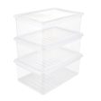 (Falta 1, Incluye 2) - Caja de almacenamiento transparente con tapa y sistema de cierre deslizante, 7 l, Cornelia Embalaje Deteriorado Supply