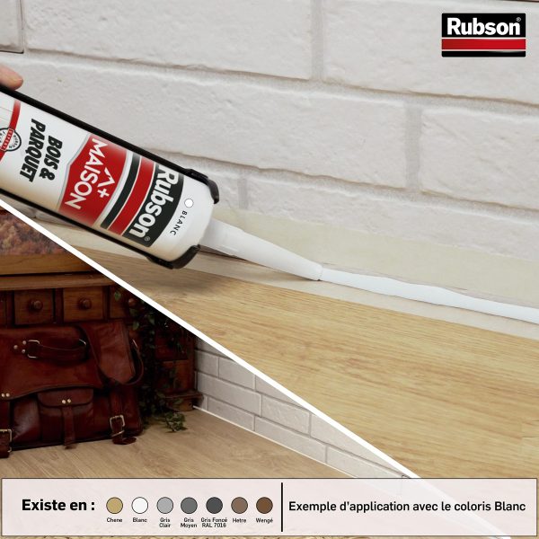 (Sin aplicador) Rubson Home — Sellador para madera de haya y parquet, sellador acrílico multiusos para todos los sustratos de madera y mampostería, juntas interiores, 280 ml Online now