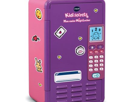 (Idioma Francés) VTech – KidiSecrets, Mi casillero MagicLocker Rosa y púrpura, Caja Fuerte Secreta con código, Caja de Tesoros Personalizable, Juegos, Despertador, para niños de 6 a 12 años Embalaje Deteriorado Online now