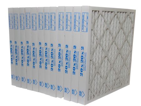 20x20x2 Furnace Filter MERV 8 Pleated Filters. Case of 12 on Sale