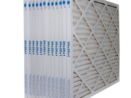 20x25x1 Furnace Filter MERV 8 Pleated Filters. Case of 12 Online Sale