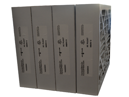 16x20x4 (3 5 8 ) Furnace Filter Actual Size 15 3 8 x 19 3 8 x 3 3 4  MERV 8. Case of 4 For Sale