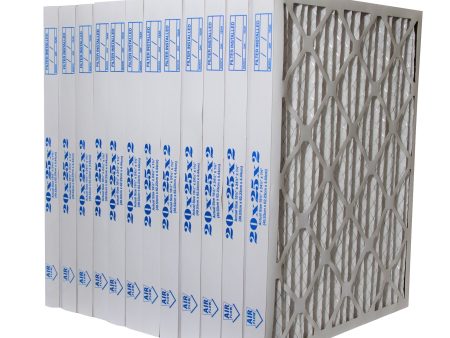 20x25x2 Furnace Filter MERV 8 Pleated Filters. Case of 12 Online Hot Sale