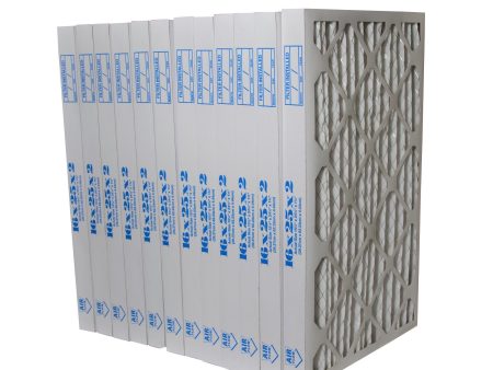 16x25x2 Furnace Filter MERV 8 Pleated Filters. Case of 12 For Discount